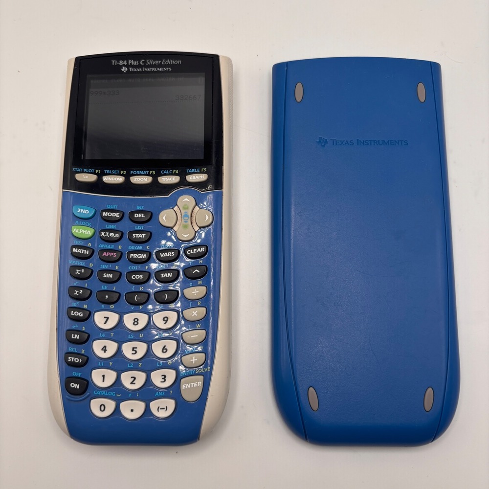 Texas Instruments TI-84 Plus C Silver Edition Graphing Calculator Tested&Working
